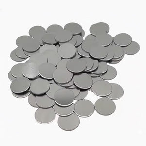 Zinc Chips (D=12.0 or 16.0 mm, T = 0.1 mm) as Anode Electrode for Zn-Ion Battery, 50 pcs/bag, CZIBAEZC