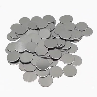 Zinc Chips (D=12.0 or 16.0 mm, T = 0.1 mm) as Anode Electrode for Zn-Ion Battery, 50 pcs/bag, CZIBAEZC