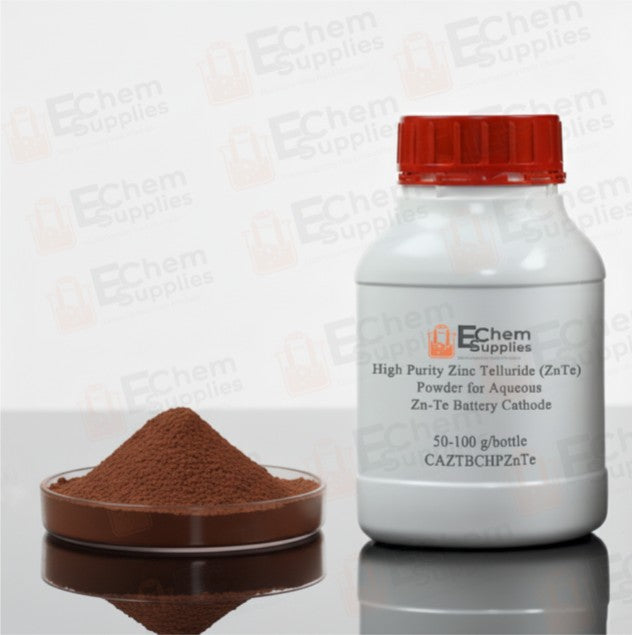 High Purity Zinc Telluride (ZnTe, >99.99%, 200 mesh) Powder for Aqueous Zn-Te Battery Cathode, 50-100 g/Bottle, CAZTBCHPZnTe
