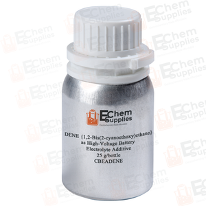 DENE {1,2-Bis(2-cyanoethoxy)ethane, >99.5%} as High-Voltage Battery Electrolyte Co-Solvent and Additive, 10-50 g/bottle, CBESADENE