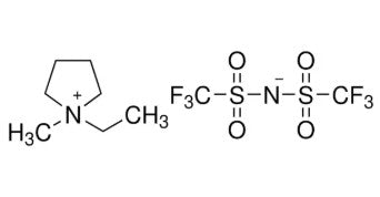 Py12TFSI {1-Ethyl-1-methylpyrrolidinium bis(trifluoromethylsulfonyl)imide, >99.9%} Ionic Liquid as Battery Electrolyte Solvent, 25-100 g/bottle, CBESPy12TFSI