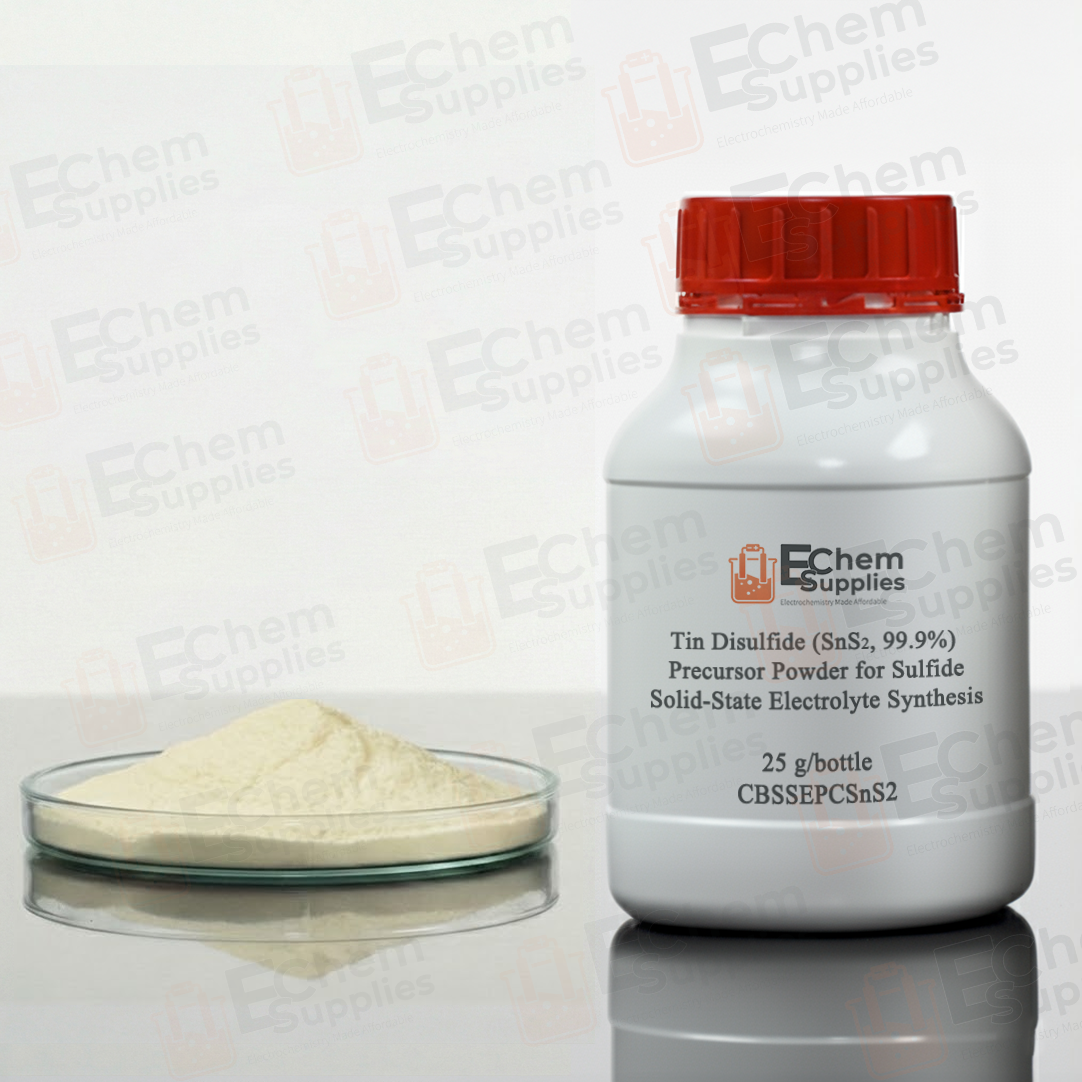 Tin Disulfide (SnS2, 99.9%) Precursor Powder for Sulfide Solid-State Electrolyte Synthesis, 25 g/bottle, CBSSEPCSnS2