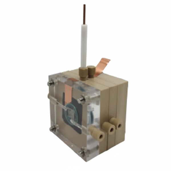 Gas Diffusion Electrode (GDE) Flow Electrolyzer with Two Liquid Flow Chambers for CO2 Electroreduction (CO2RR), CCO2RRGDEFETLFC