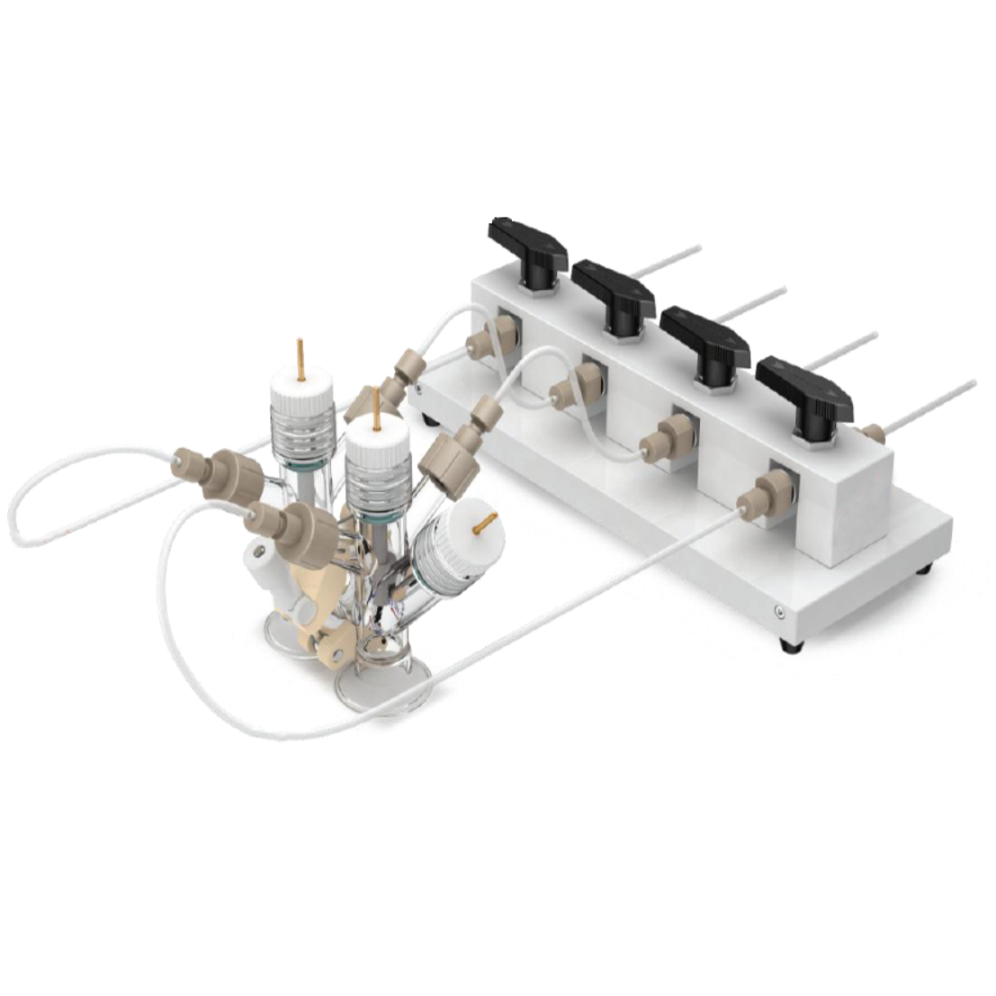 Absolutely Sealed Mini-H-Type Electrochemical Cell (10mL+10mL) for Fundamental Electrochemistry Research, CFERASMHTEC