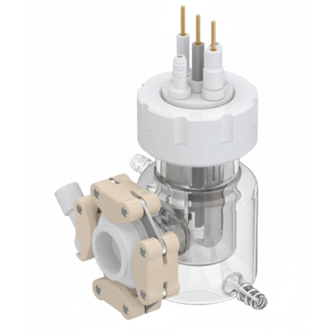 Test Cell (50 mL) with Single Quartz Window for Fundamental Photoelectrochemistry (PEC) Research, CFPRTCSQW