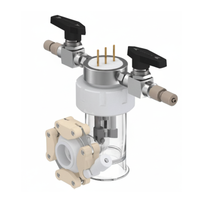Test Cell (50 mL) with Single Quartz Window for Fundamental Photoelectrochemistry (PEC) Research, CFPRTCSQW