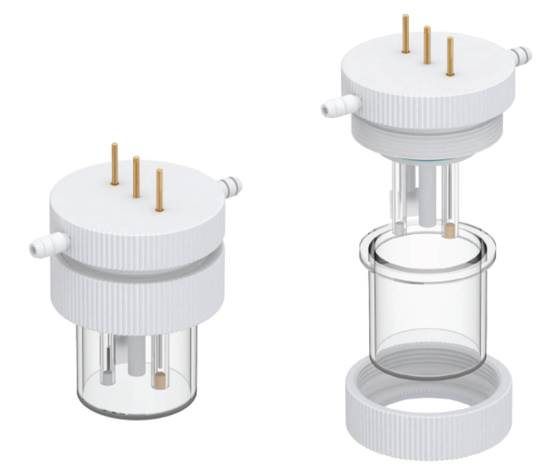 Round Quartz Cell (O.D.= 25mm, I.D. = 20 mm, H=40 mm) for Fundamental Photoelectrochemistry (PEC) Research, CFPRRQC