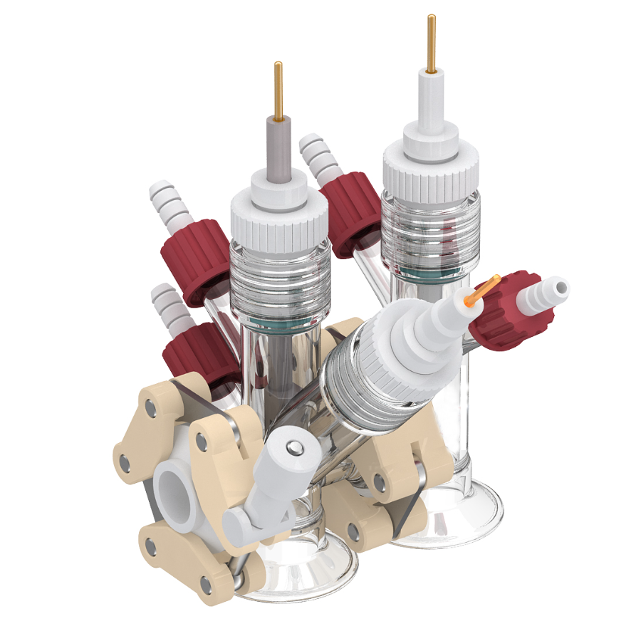 Mini-H-Type Test Cell (10mL+10mL) with Single/Double Quartz Window for Fundamental Photoelectrochemistry (PEC) Research, CFPRMHTTC