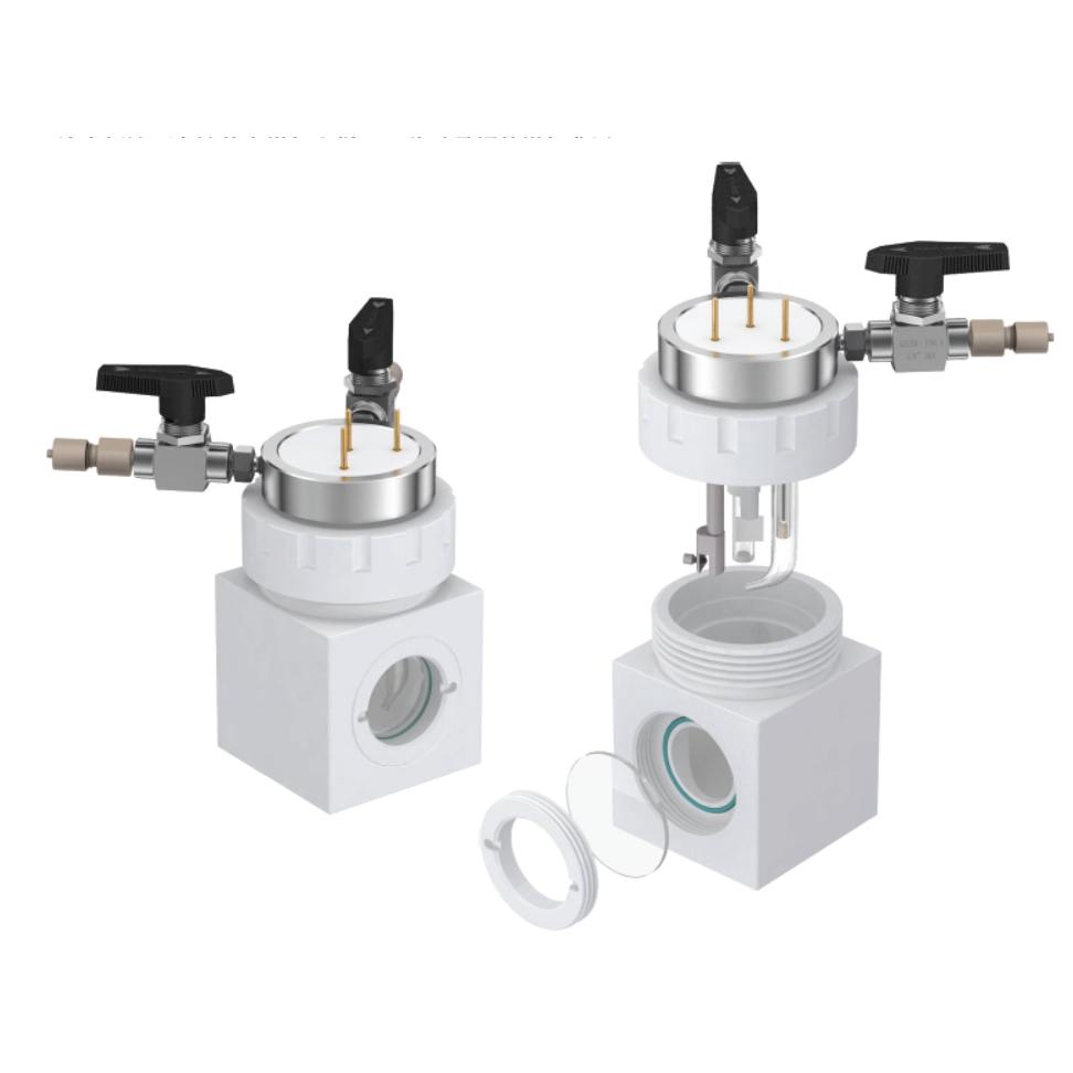 PTFE Test Cell (50mL) with Single Quartz Window for Fundamental Photoelectrochemistry (PEC) Research, CFPRPTFETC