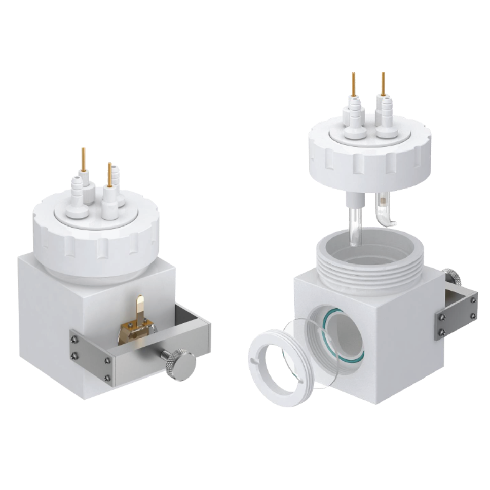 PTFE Test Cell (50mL) with Single Quartz Window for Fundamental Photoelectrochemistry (PEC) Research, CFPRPTFETC