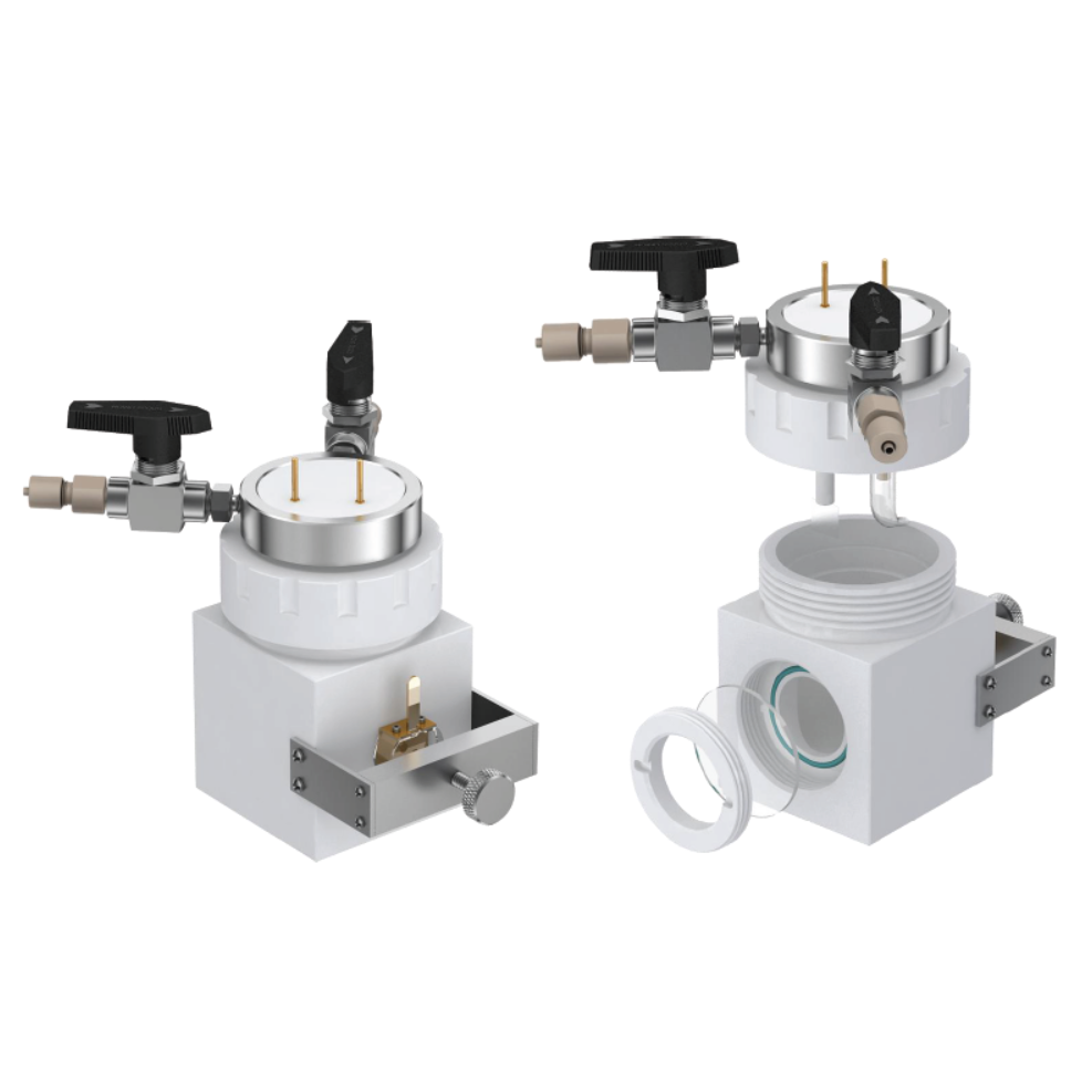 PTFE Test Cell (50mL) with Single Quartz Window for Fundamental Photoelectrochemistry (PEC) Research, CFPRPTFETC