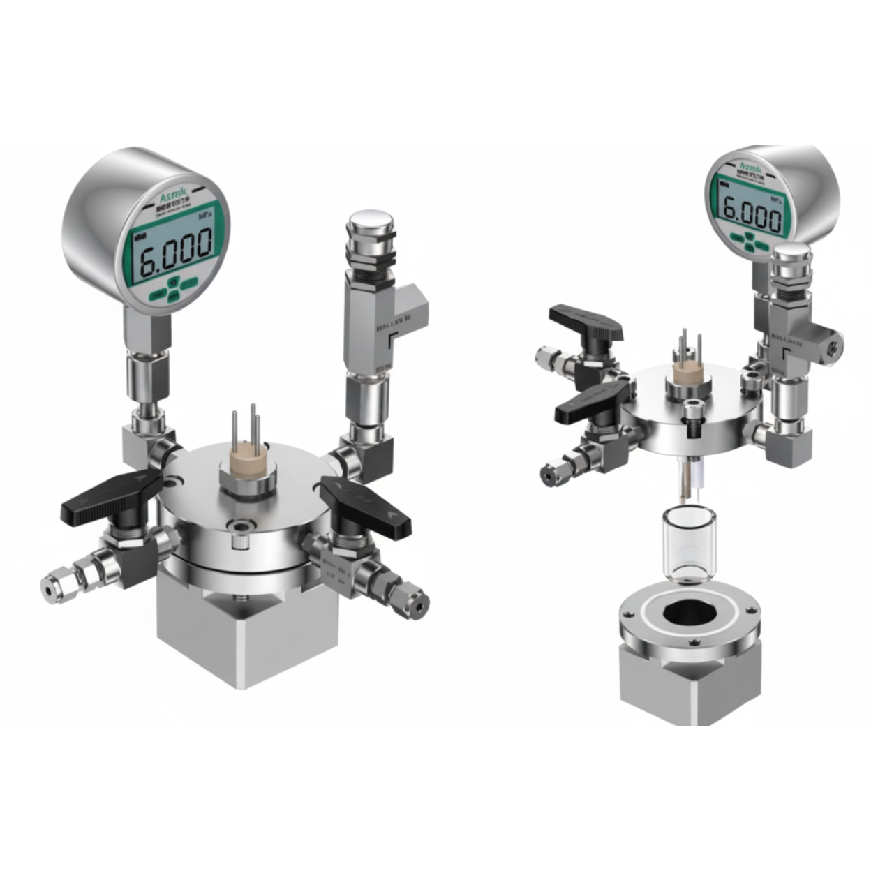 High Pressure (6 MPa) H-Type Electrochemical Cell with Single Chamber, CHPHTECSC