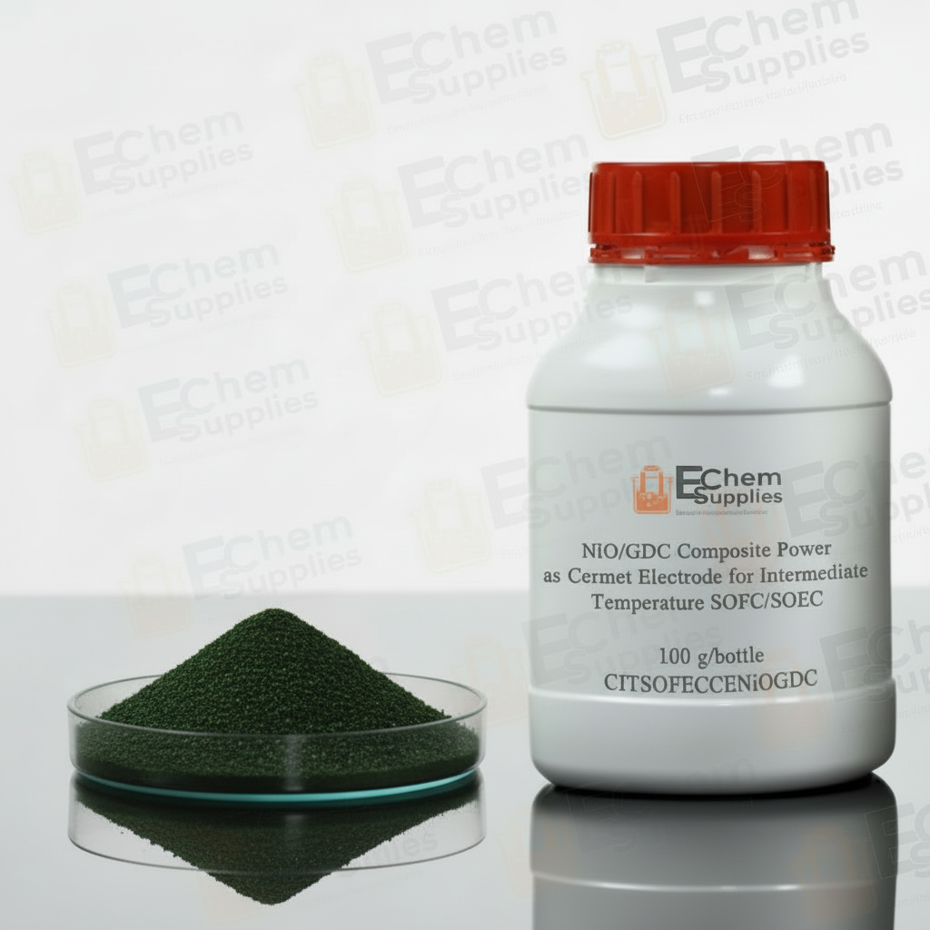 NiO/GDC (Gadolinia-Doped Ceria) Composite Powder as Cermet Electrode for Intermediate Temperature SOFC/SOEC, 100 g/bottle, CITSOFECCENiOGDC