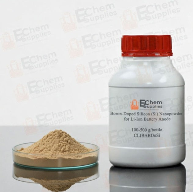 Boron-Doped Silicon (Si) Nanopowder for Li-Ion Battery Anode, 10 g/bottle, CLIBABDnSi
