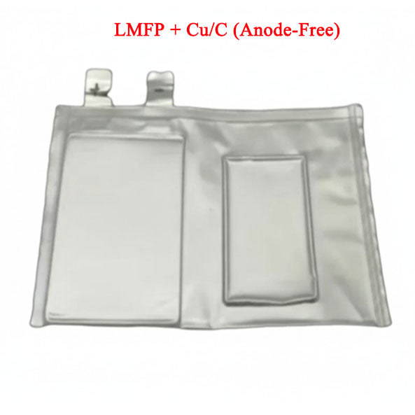 Dry Anode-Free Pouch Cells with LMFP + Cu/C for Lithium-Ion Battery, 1 Ah/pcs/pack, CLIBAFDPCLMFPCuC