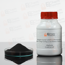 Single-Crystal LiFePO4 (LFP) Powder for Long Cycling Li-Ion Battery Cathode, 100 g/bottle, CLIBCSCLFP