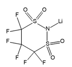 LiHFDF (Lithium 1,1,2,2,3,3-hexafluoropropane-1,3-disulfonimide, >99.0%) Powder as Electrolyte Salt and Additive for Lithium-Ion Battery, 10-50 g/bottle, CLIBEALiHFDF