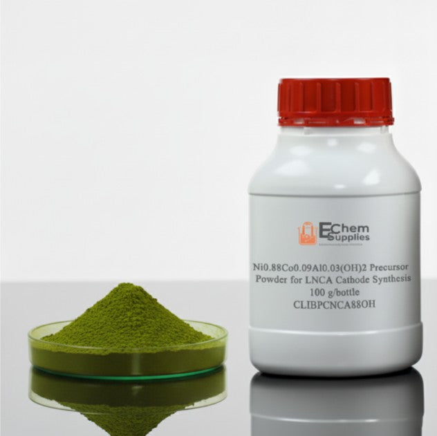 Ni0.88Co0.09Al0.03(OH)2 Precursor Powder for LNCA (or NCA) Cathode Synthesis, 100 g/bottle, CLIBPCNCA88OH