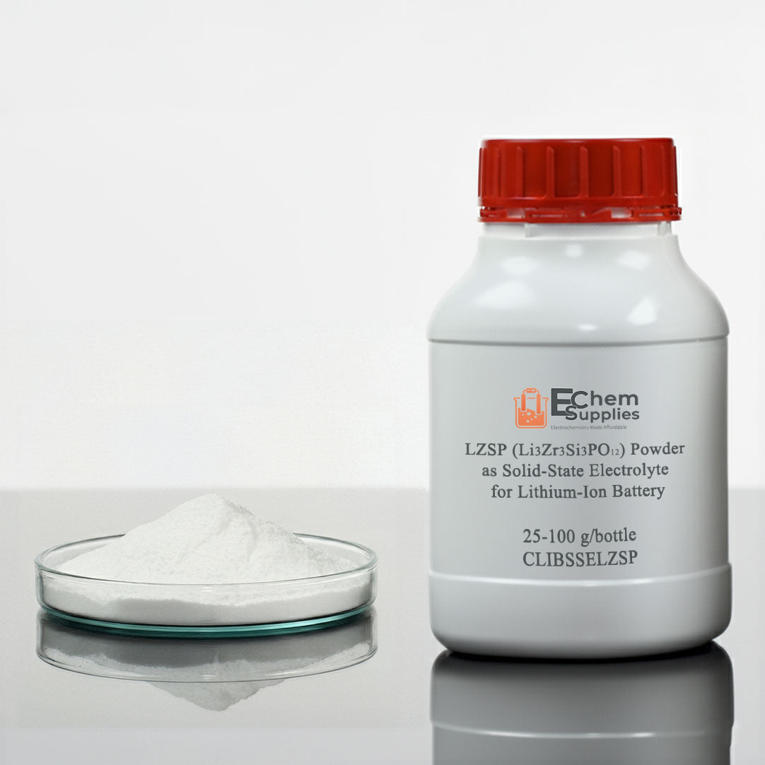 LZSP (Li3Zr3Si3PO12) Powder as Solid-State Electrolyte for Lithium-Ion Battery, 25-100 g/bottle, CLIBSSELZSP