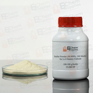 Sulfur Powder (99.999%, 100 Mesh) for Li-S Battery Cathode, 100-500 g/bottle, CLSBCSP