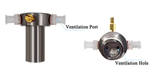 Two-Electrode Swagelok Cell (I.D.= 14, 20 mm) with Gas Inlet/Outlet for Metal-Gas Battery Testing, CMGBT2ESCG