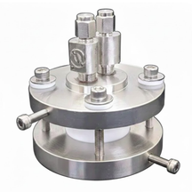 High-End Split Cell (D=16 mm) with Gas Inlet/Outlet for Metal-Gas (eg: Li-O2, Li-CO2) Battery Testing, CMGBTHESC