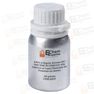 KPF6 in Regular Solvents (EC/DMC/EMC/PC/DME/G2) with Additives as Liquid Electrolyte for Potassium-Ion Battery, 100 g/bottle, CPIBLEKPF