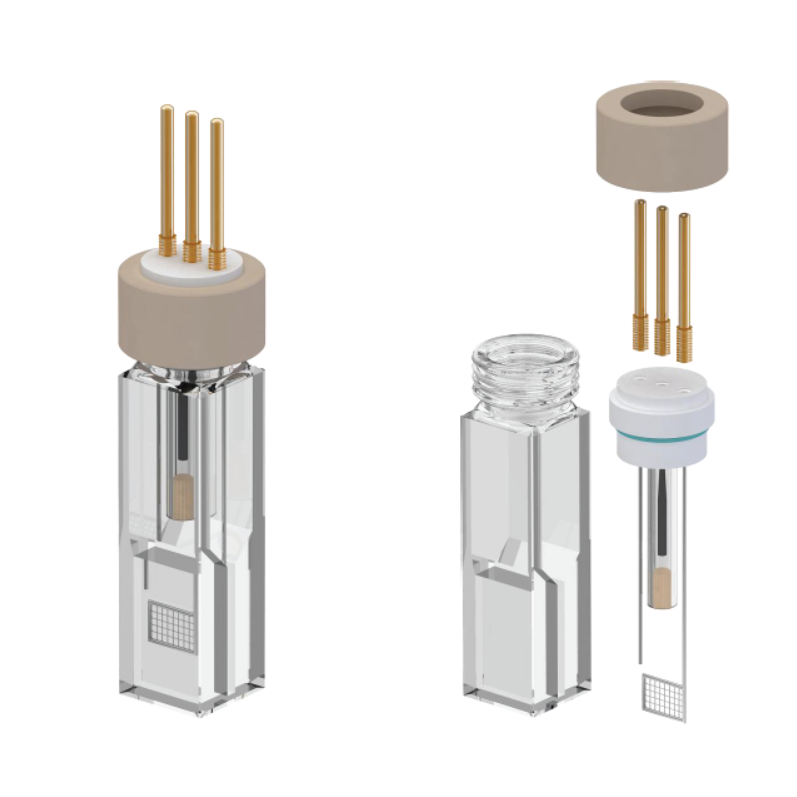 Thin-Film Quartz Cell (Electrolyte Gap: 8*6.5*1.5mm) for Photoelectrochemical Spectroscopy Research, CPSRTFQC