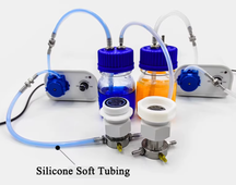Two-Electrode Swagelok Cell (I.D.=20 mm) with Snakelike Channels for Redox Flow Battery Testing, CRFBT2ESCSC