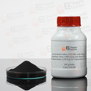 Activated Carbon (YEC8B, 1800 m2/g, >140 F/g, Organic Electrolyte) for Supercapacitor, 100 g/bottle, CSACYEC8B