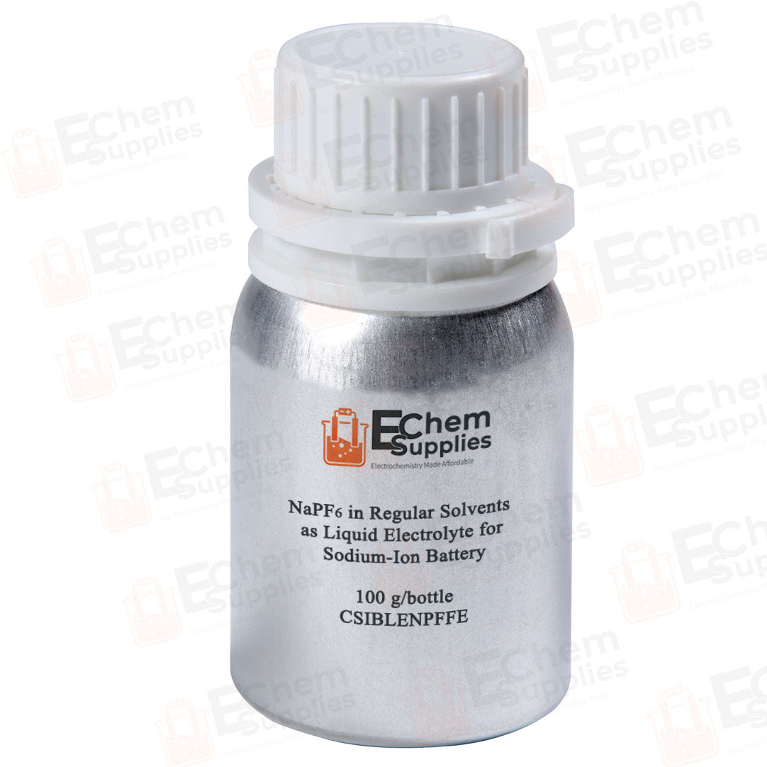NaPF6 in Solvents (FEC+DMC/EMC/DEc/PC/FEMC) with Additives as Liquid Electrolyte for Sodium-Ion Battery, 100 g/bottle, CSIBLENPFFE