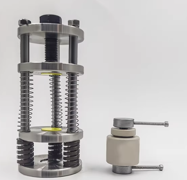 Constant-Pressure Two-Electrode Split Cell (I.D.= 10 mm) with Hybrid Jig Fixture for Solid-State Battery Testing, CSSBTCP2ESCHJF