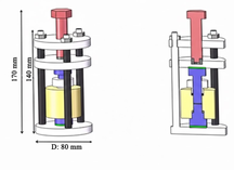 Constant-Pressure Two-Electrode Split Cell (I.D.= 10 mm) with Hybrid Jig Fixture for Solid-State Battery Testing, CSSBTCP2ESCHJF