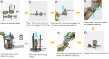 Ultrahigh Airtightness Two-Electrode Split Cell (I.D.= 10 mm) with Jig Fixture for Solid-State Battery Testing, CSSBTUA2ESCJF