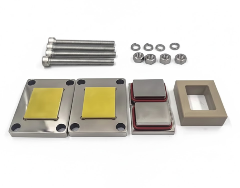 Rectangular Split Cell (L40 *W30 mm) with Jig Fixture for Solid-State "Pouch Cell" Testing, CSSPCTRSCJF