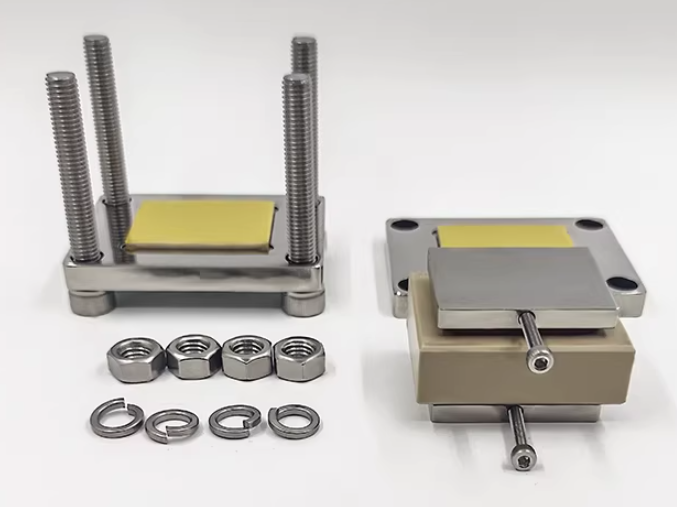 Rectangular Split Cell (L40 *W30 mm) with Jig Fixture for Solid-State "Pouch Cell" Testing, CSSPCTRSCJF