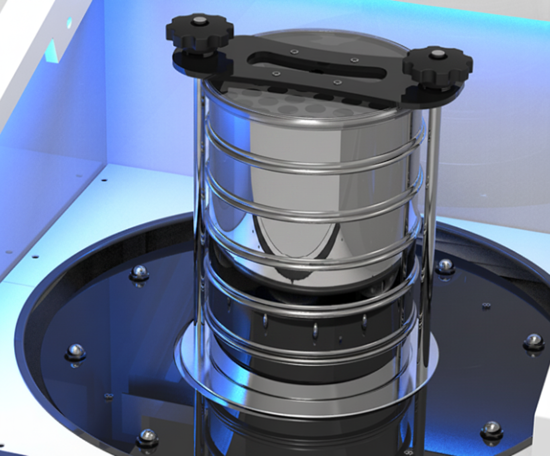 ECS-FM Three-Dimensional (3D) Rotary Vibratory Dry Sieving Machine, EFM3DRVDSM