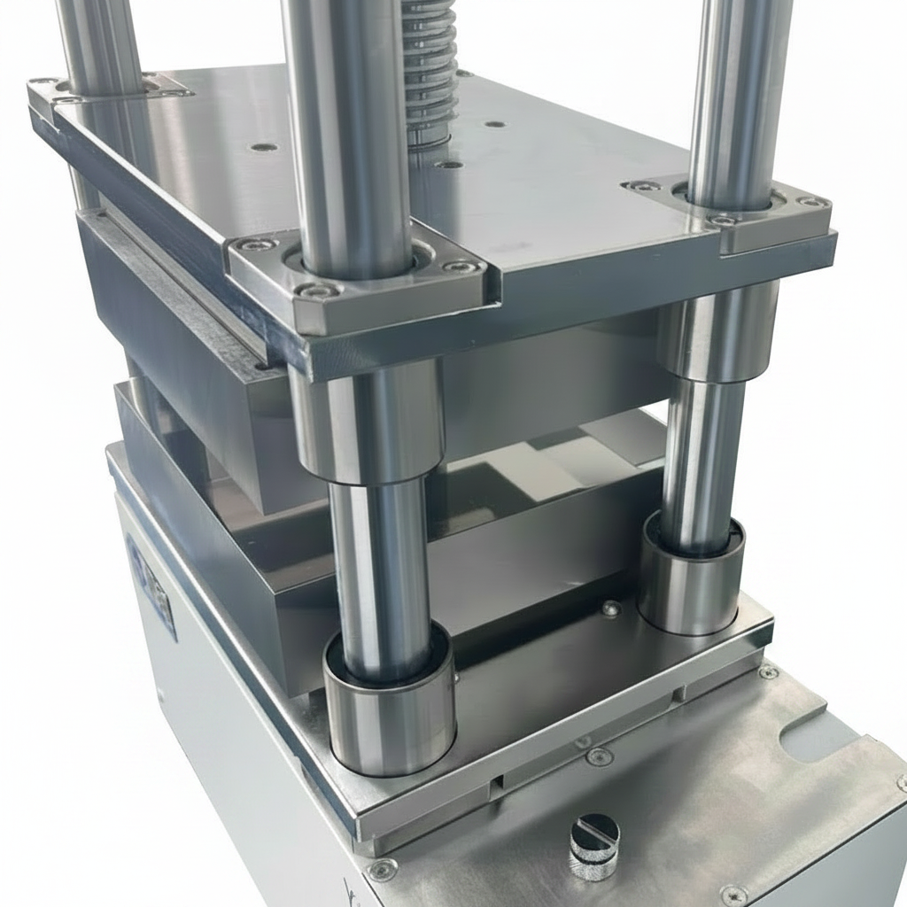 ECS-HC Medium Manual Hydraulic Plate Press (300 or 500℃, 30T, 200*200 mm) for Electrode Lamination (Split-Type for Glovebox), EHCELMMHPP