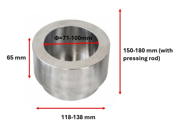 ECS-HC F-Series Round Dry Pellet Pressing Die (Φ71-100 mm), EHCFRDPPD
