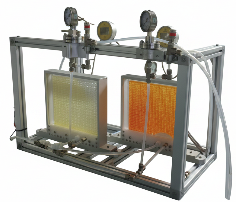 ECS-ML Scalable Continuous Flow Microreactor (L290*W290*T21 mm), EMLSCFMR