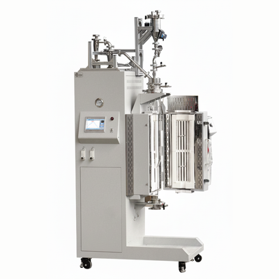 ECS-N Fluidized Bed Chemical Vapor Deposition (FBCVD) Furnace (Max. 1200℃, Dual-Zones) with Automatic Feeder and Receiver for Powder Coating, ENFBCVDFAFR