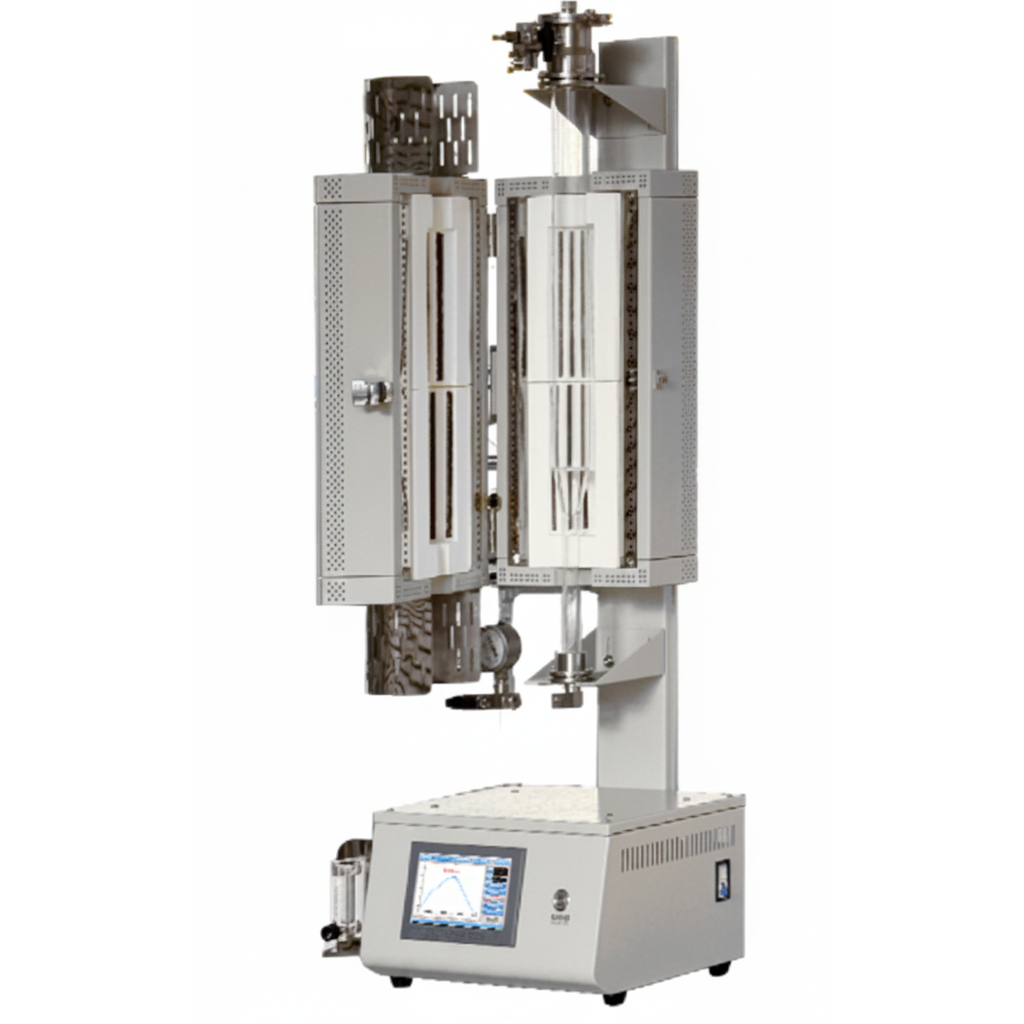 ECS-N Fluidized Bed Chemical Vapor Deposition (FBCVD) Furnace (Max. 1200℃, 2" Quartz Tube) for Powder Coating, ENFBCVDF