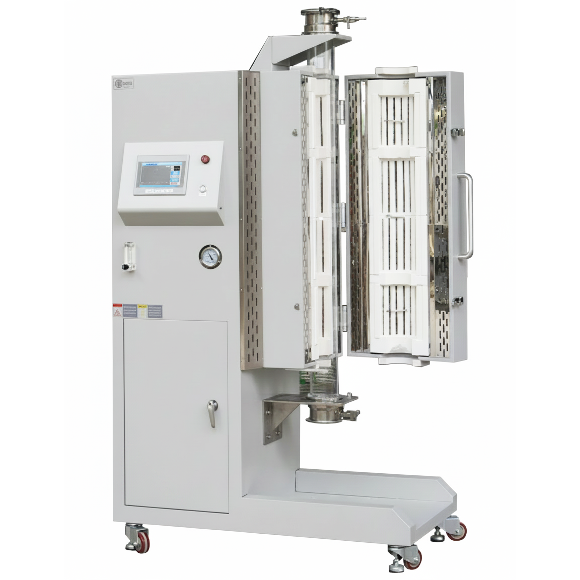 ECS-N Fluidized Bed Chemical Vapor Deposition (FBCVD) Furnace (Max. 1200℃, 2" Quartz Tube) for Powder Coating, ENFBCVDF