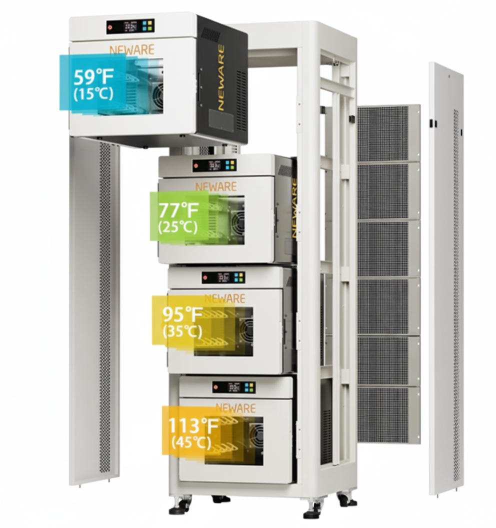 Neware WHW-25L+15C-5V100mA-16CH*4 Four-Temperature Zone All-in-One Battery Testing System, ENWHW25L15C5V100mA16CH4T
