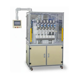 ECS-R Six-Station Electrolyte Injection Machine with Cycling Vacuum & High Pressure for Supercapacitors (D≤60 mm, H=50-204 mm), ER6SSEIMCVHP