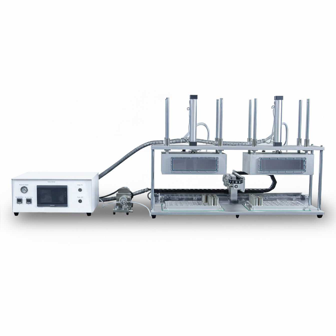 ECS-R Ambient Electrolyte Injection & Vacuum Standing Machine with Dual Chamers for Cylindrical Cells, ERCCAEIVSM