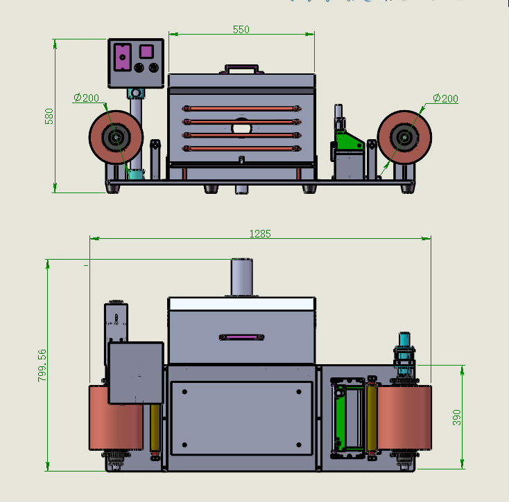 ECS-R Economic Benchtop Roll-to-Roll Tape Casting Coater (150℃, Max. W200 mm), EREBR2RTCC