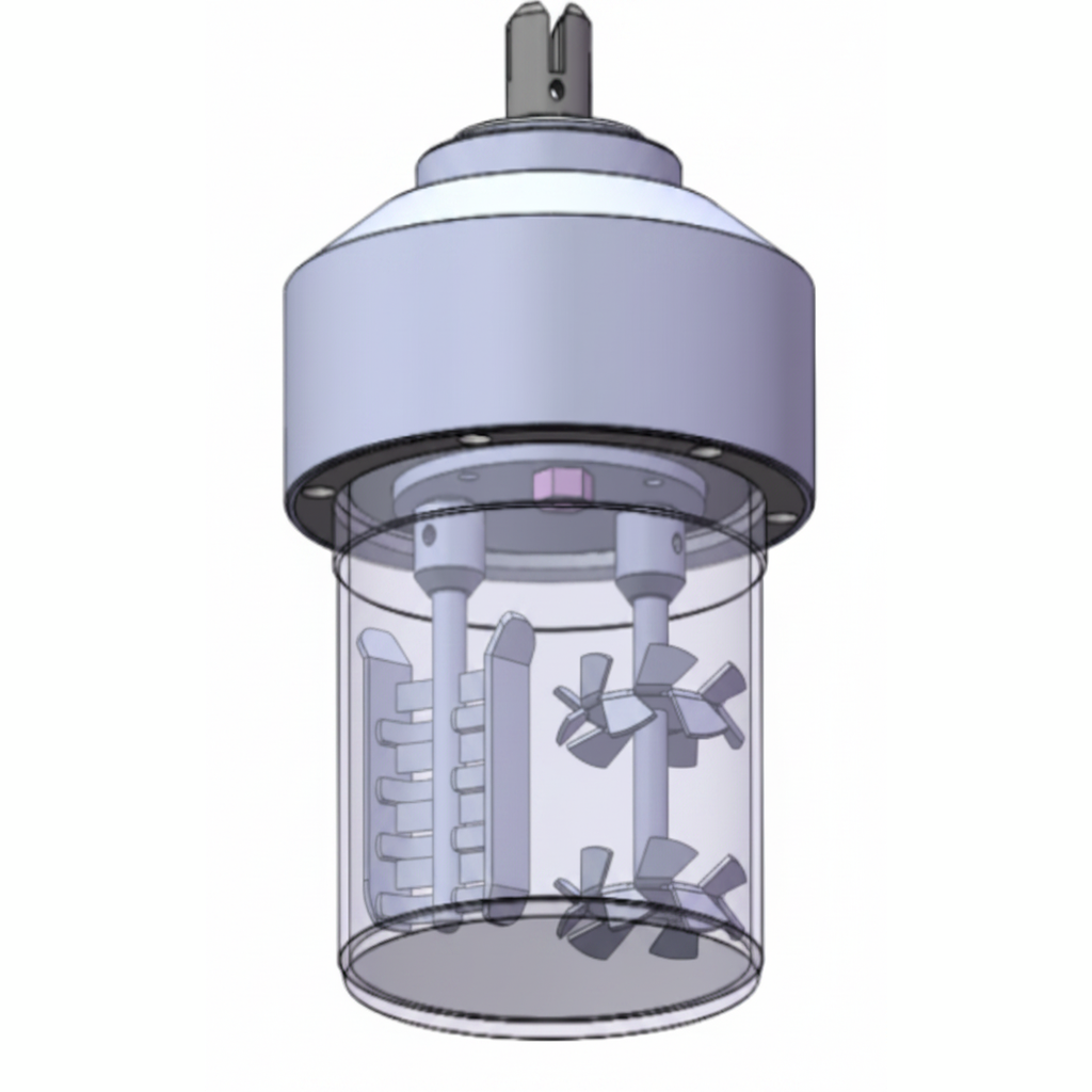 ECS-R Economic Dual-Shaft Planetary Vacuum Slurry Mixer (1000 rpm, 500 mL), EREDSPVSM