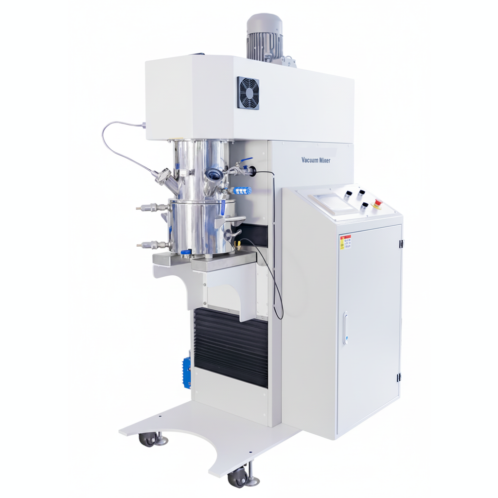 ECS-SM Four-Shaft (Two Mixing, Two Dispersing) Planetary Vacuum Slurry Mixer (2-10 L)- ESMFSPVSM