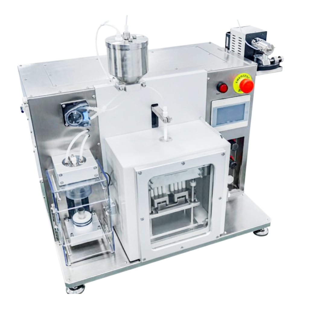 ECS-SM Hybrid Vacuum Electrolyte Filling & Sealing Machine for Pouch (180*180 mm) & Cylindrical Cells (18650-4680), ESMHVEFSM